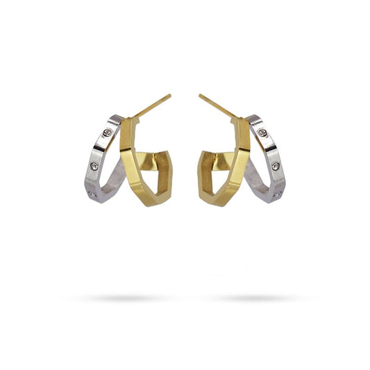 Orecchini Anartxy donna Mini cerchi  bicolore