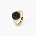 Anello Mabina Chevalier con pavè nero
