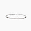 Bracciale Mabina Tennis in argento con piastra e zirconi neri
