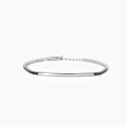 Bracciale Mabina Tennis in argento con piastra e zirconi neri