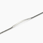 Bracciale Mabina Tennis in argento con piastra e zirconi neri