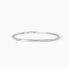 Bracciale Mabina Tennis in argento con piastra e zirconi bianchi