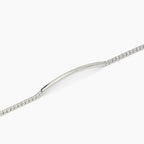 Bracciale Mabina Tennis in argento con piastra e zirconi bianchi
