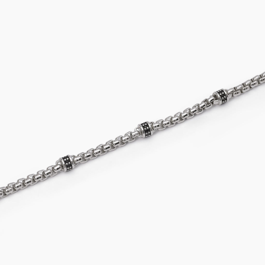 Bracciale Mabina Tennis in argento con inserti neri