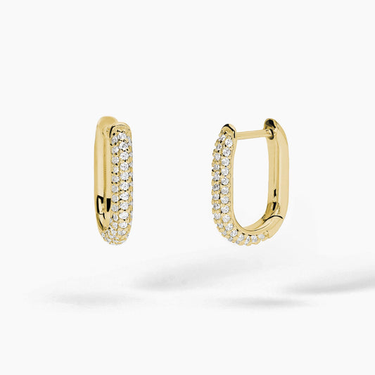 Orecchini donna Mabina ovali in argento dorato