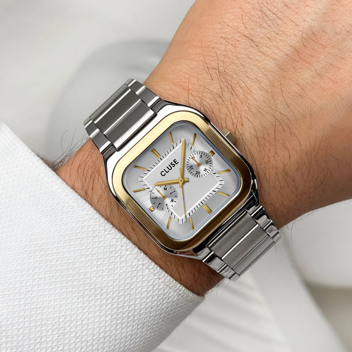 Orologio Cluse uomo Quadrus bicolor
