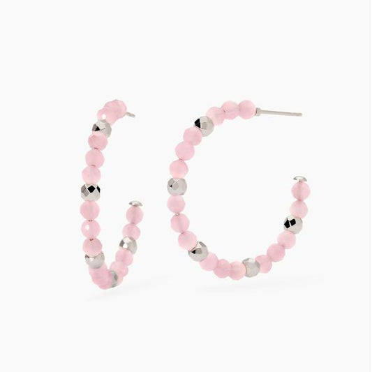 Orecchini 2Jewels donna Cerchi con pietre rosa