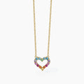 Collana Mabina in argento placcato oro con cuore