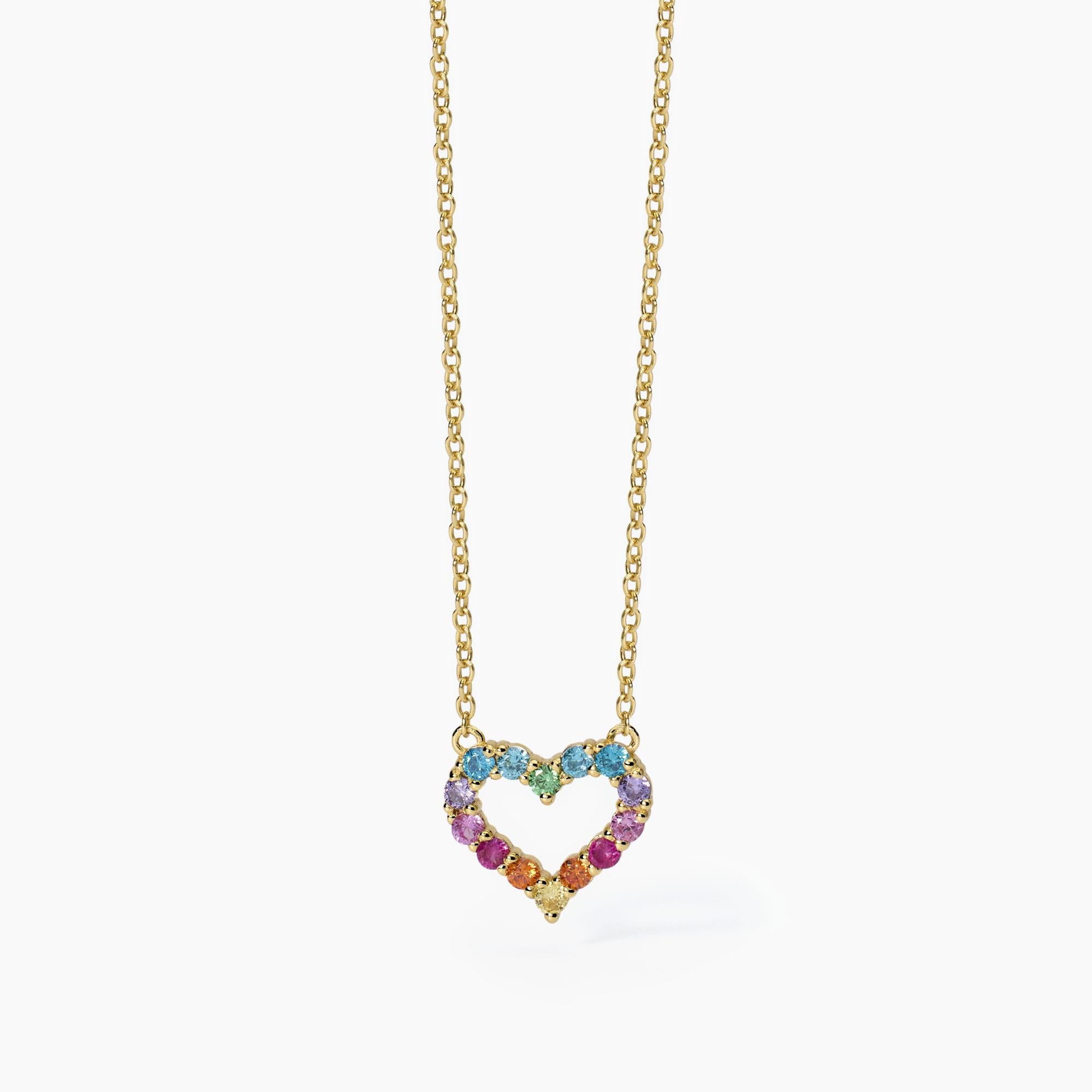Collana Mabina in argento placcato oro con cuore
