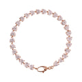Bracciale Bronzallure Tennis Cuori cipria Cubic Zirconia