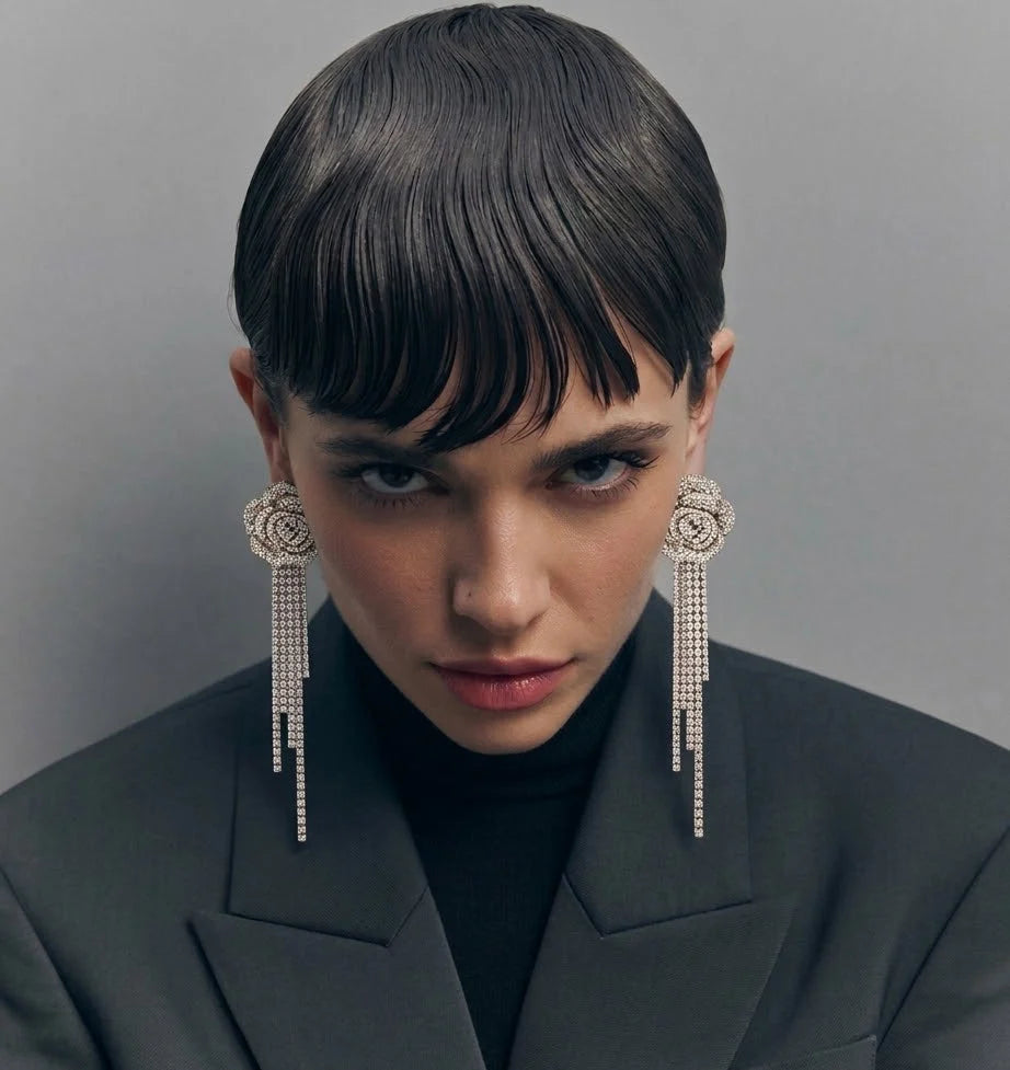 PERLA LONG EARRINGS EMÉRA