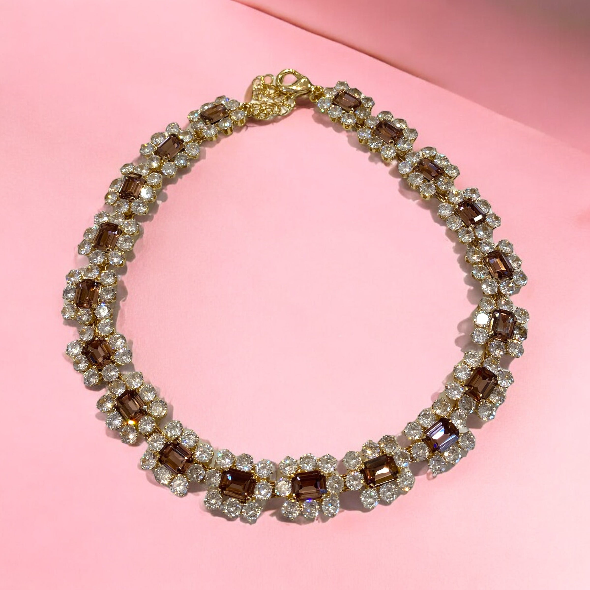 Collana Diamond Accessori donna con fiori di strass