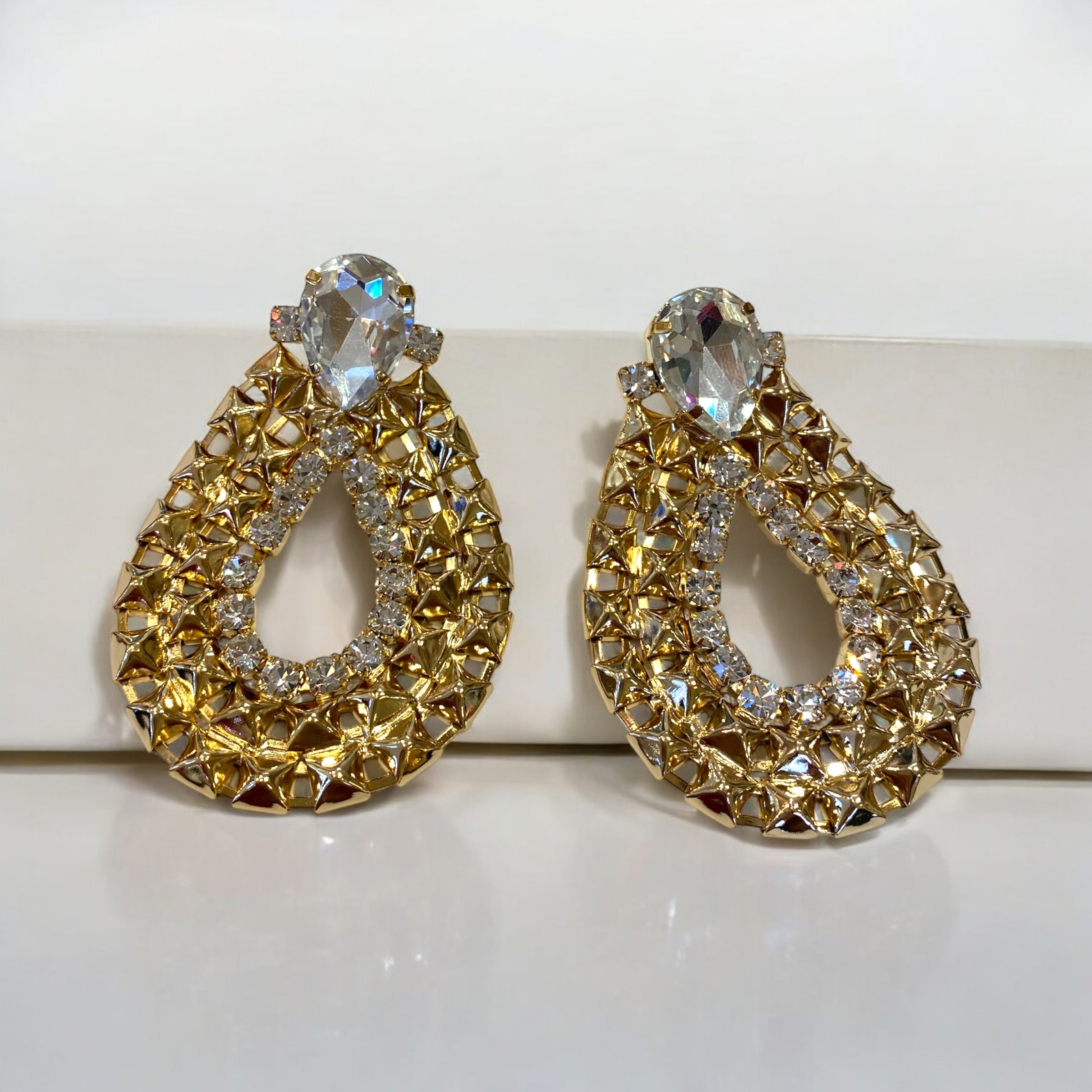 Orecchini Diamond Accessori pendenti a goccia borchiata