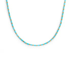 Collana Marlù con perline a tubo turchesi ed ematite