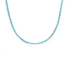 Collana Marlù con perline a tubo turchesi ed ematite