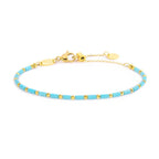 Bracciale  Marlù con perline a tubo turchesi ed ematite