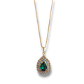 Collana Diamond Accessori donna goccia smeraldo