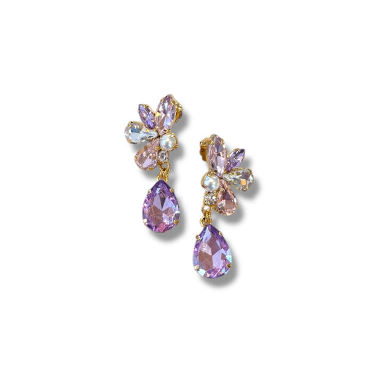 Orecchini donna Diamond Accessori pink flower