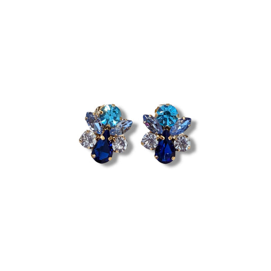 Orecchini donna Diamond Accessori Petite Shine Blu