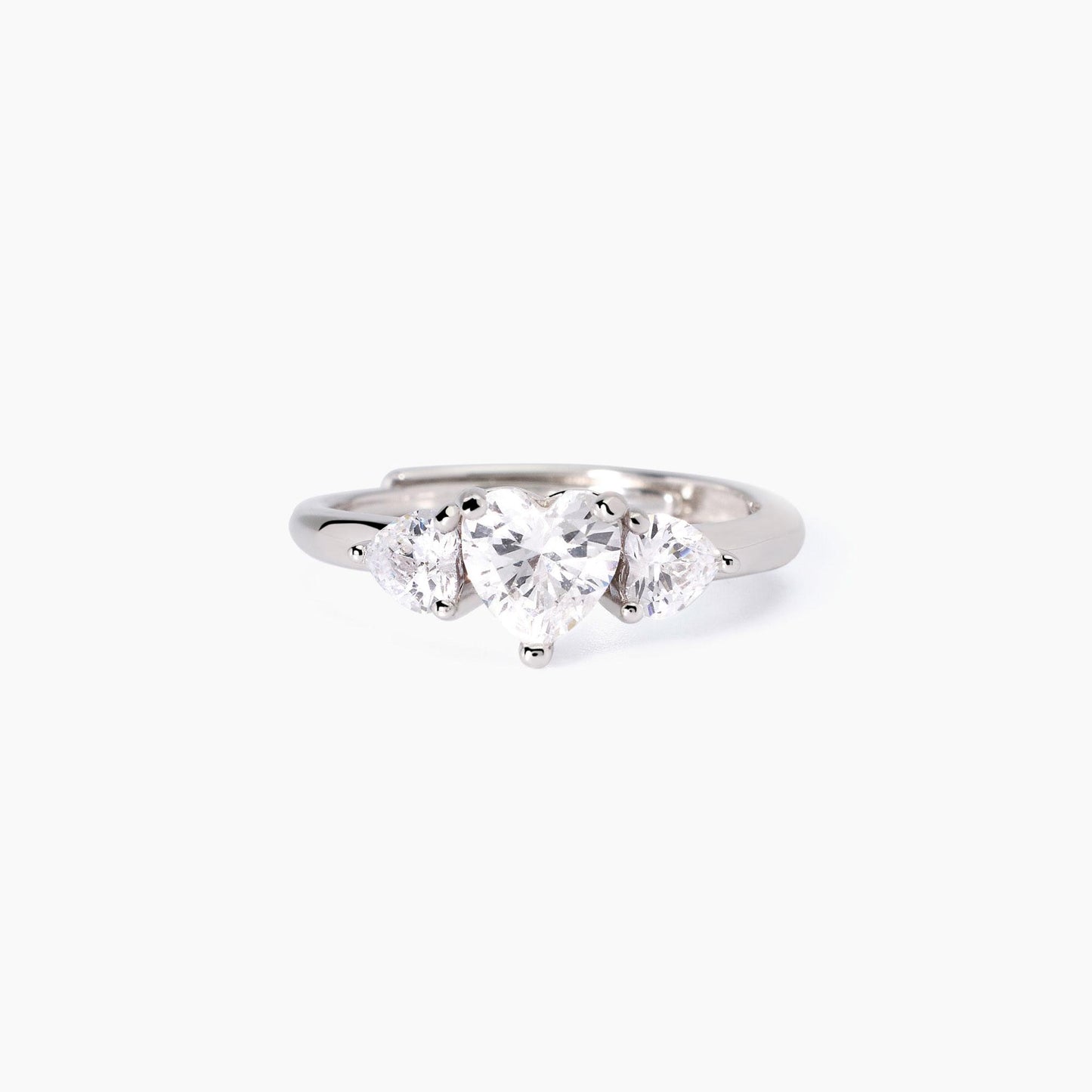 Anello donna Mabina in argento con zirconi cuore