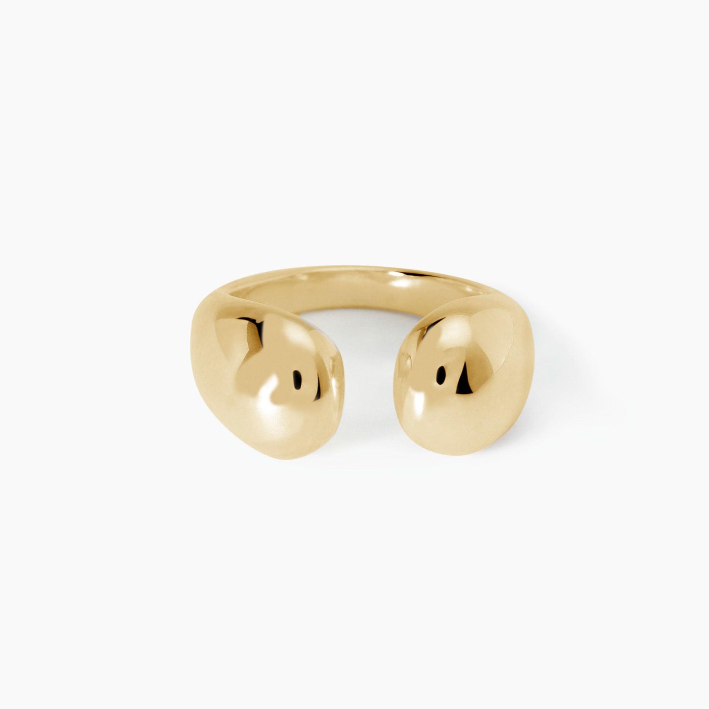 Anello donna Mabina chunky aperto in argento placcato oro
