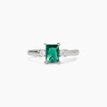 Anello donna Mabina in argento con smeraldo sintetico