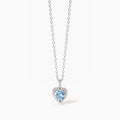 Collana  Mabina donna in argento con acquamarina sintetica