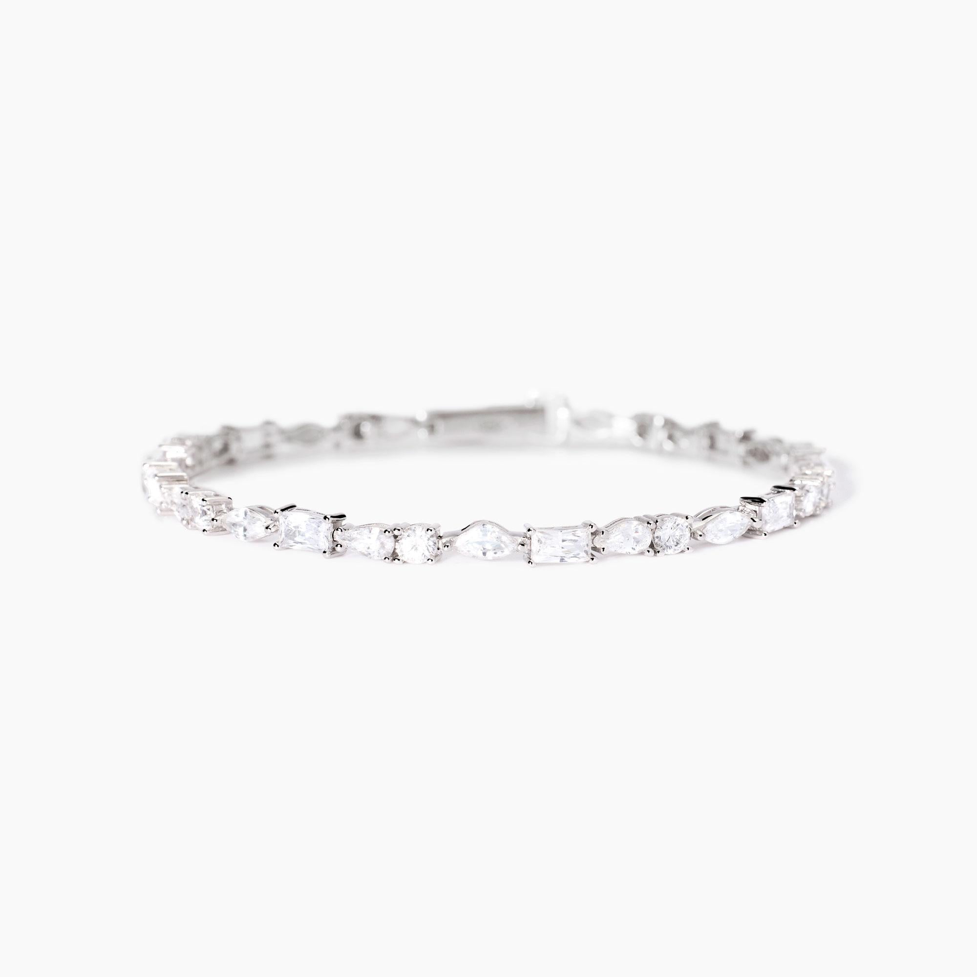 Bracciale donna  Mabina con elementi taglio baguette e goccia