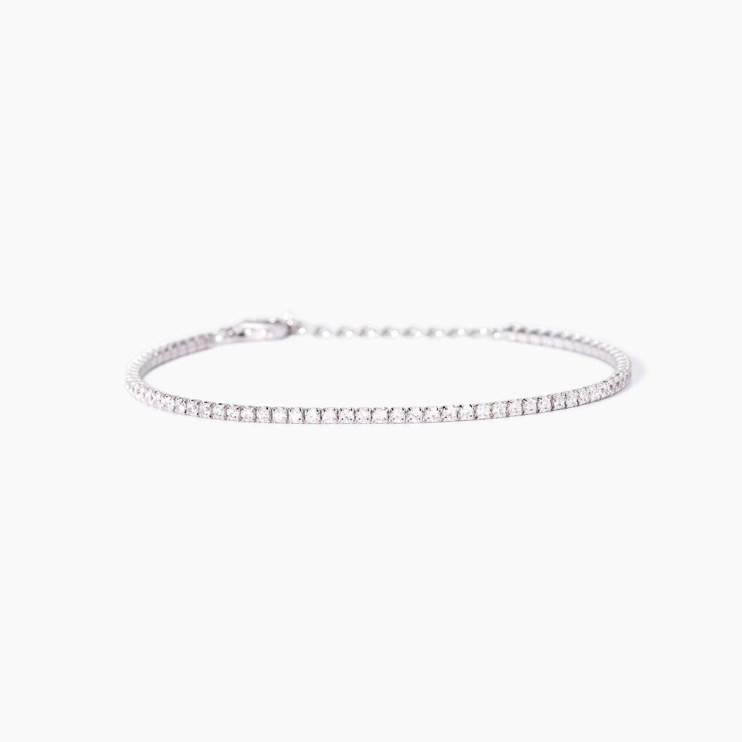 Bracciale donna  Mabina mini tennis in argento con zirconi