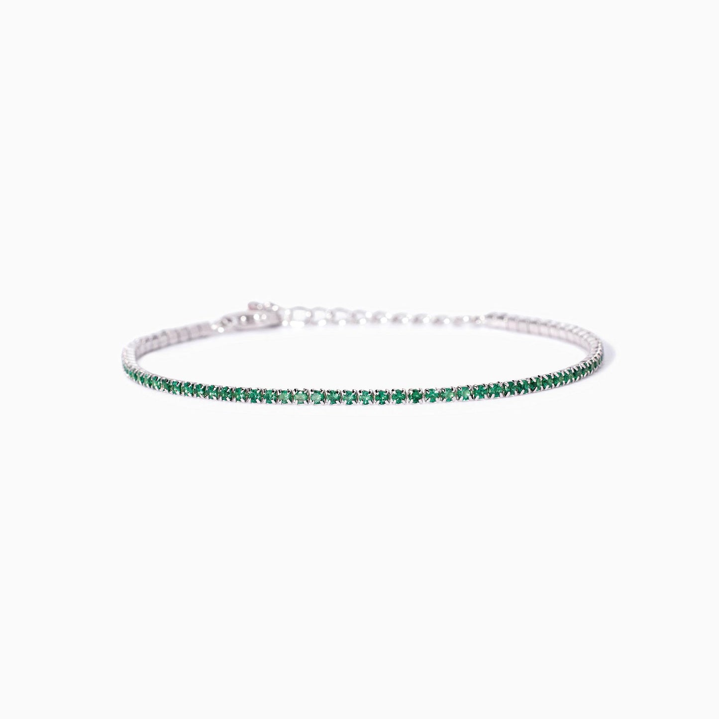 Bracciale donna  Mabina mini tennis con smeraldi sintetici