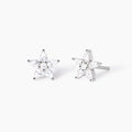 Orecchini donna Mabina in argento con fiore