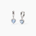 Orecchini donna Mabina in argento con acquamarina sintetica
