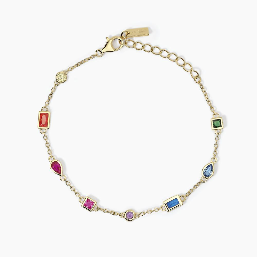 Bracciale donna  Mabina multicolor con catena forzatina