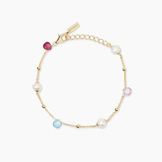 Bracciale donna  Mabina con glass multicolor e perle