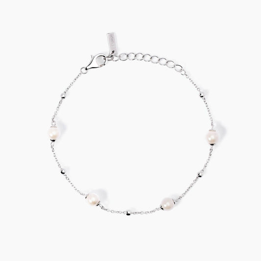 Bracciale donna  Mabina in argento con perle conchiglia