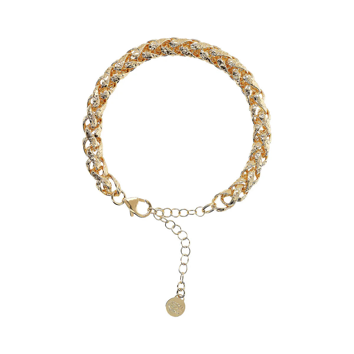 Bracciale donna Etrusca Maxi Catena Spiga Martellata