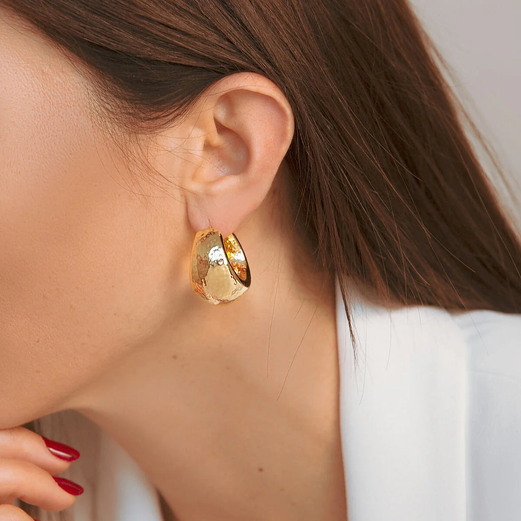 Orecchini donna Etrusca a Cerchio Martellati Design Graduato