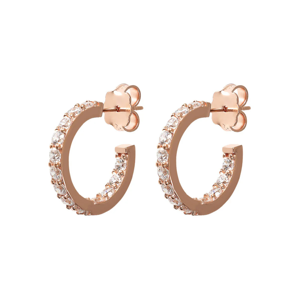 Orecchini Bronzallure Cerchio Piccoli con Cubic Zirconia