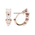 Orecchini Bronzallure Quattro Cuori Graduati in Cubic Zirconia
