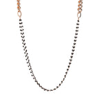 Collana Bronzallure Lunga Multifilo Catena Grumetta e Rosario con Pietre Naturali