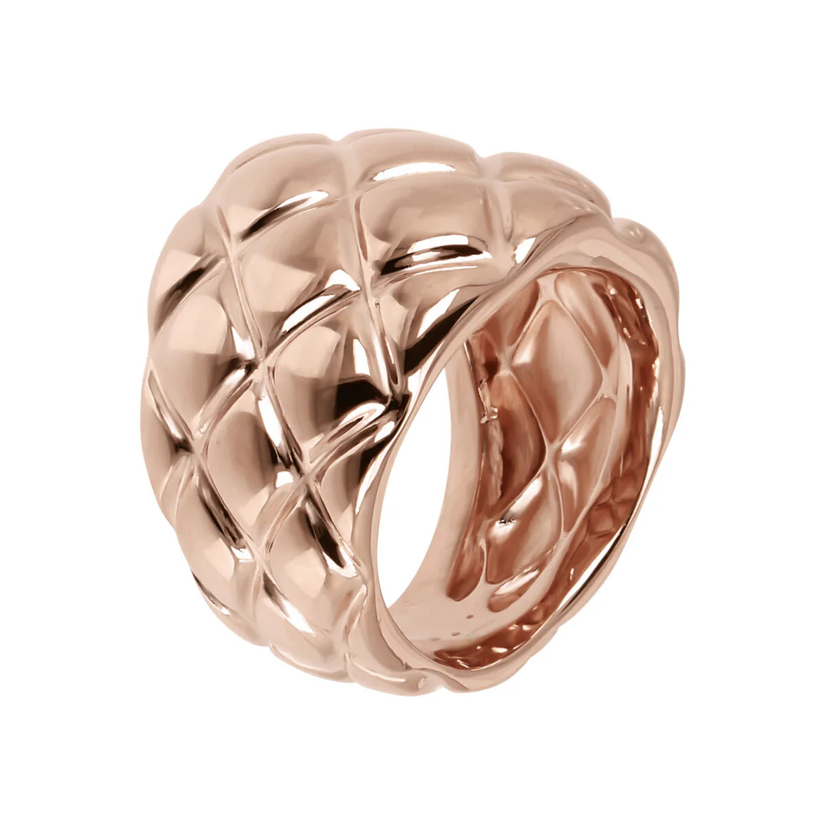 Anello Bronzallure a Fascia Graduato Matelassé