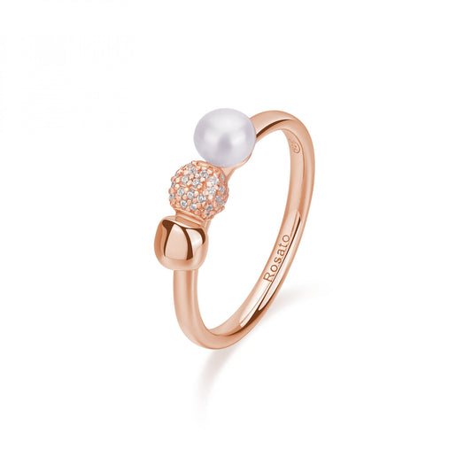 Anello donna Rosato Perla rosè