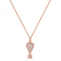 Collana Rosato Aria Mongolfiera rosè con zirconi