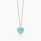 Collana donna Mabina con ciondolo cuore tiffany