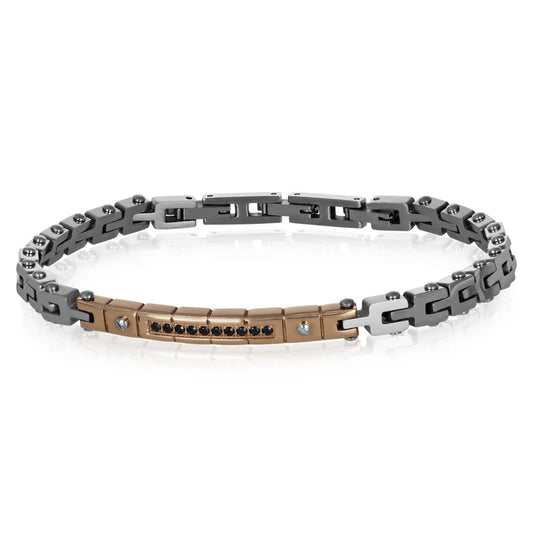 Bracciale Goyatè IN ACCIAIO CON STRASS - DRAVEN