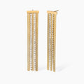Orecchini Kidult donna con catena e tennis gold