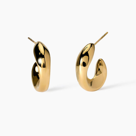 Orecchini Kidult donna a mezzaluna gold