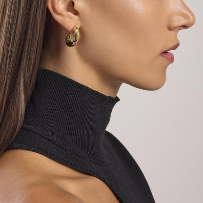 Orecchini Kidult donna a mezzaluna gold