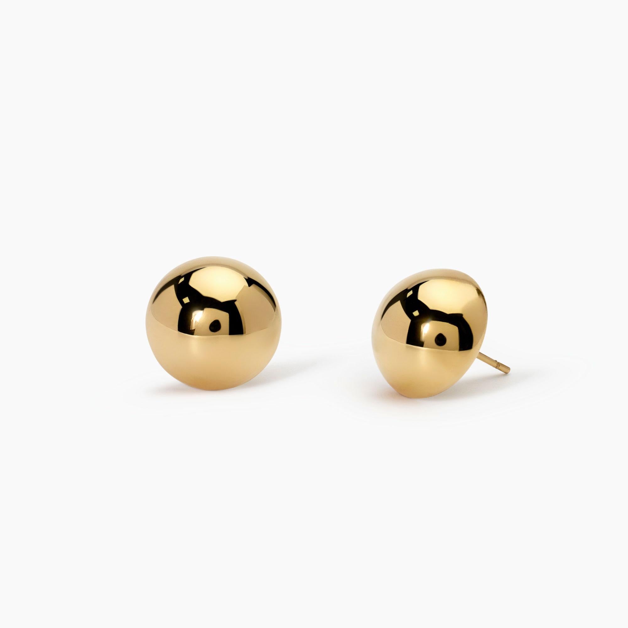 Orecchini Kidult donna a bottone gold