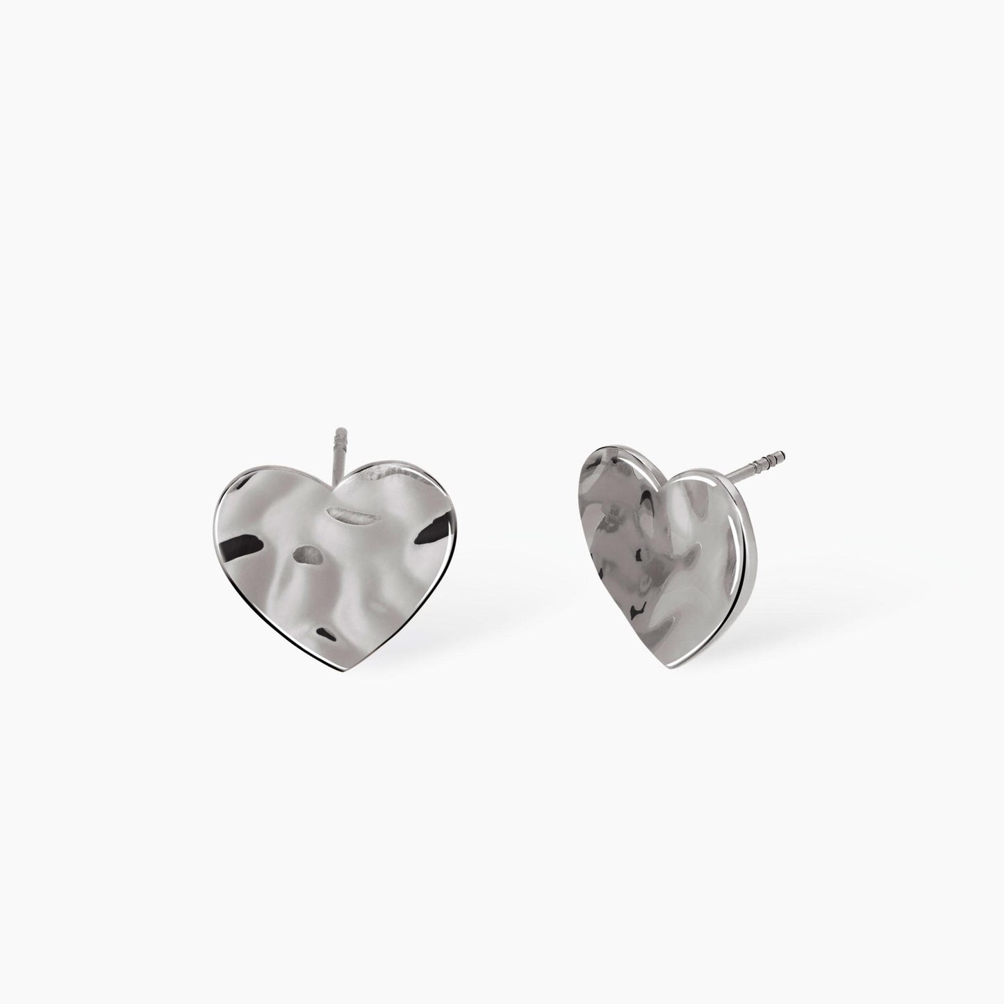 Orecchini Kidult donna cuore effetto martellato